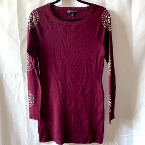 INC EMBELLISHED LONG TUNIC SWEATER